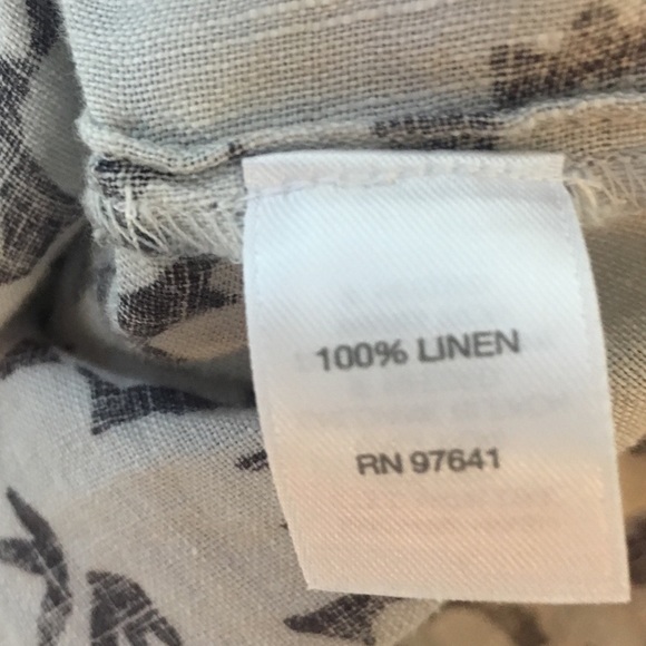 J. Jill  Linen Essential Floral button-down Medium Petite - Picture 5 of 9